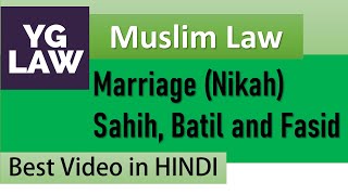 Marriage under Muslim Law  Family Law [upl. by Fiedler]