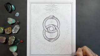 Drawing a double ouroboros [upl. by Eugilegna]