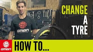 How To Change An MTB Tyre  Mountain Bike Maintenance [upl. by Rory]