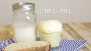 Homemade Cultured Butter amp Buttermilk [upl. by Anairad]