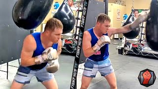 CANELO DEFENSIVE TRAINING  LOOKING SAUVE DRILLING HEAD MOVEMENT amp COMBINATIONS WORKOUT VIDEO [upl. by Odelinda]