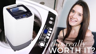 HOW TO LAUNDRY FOR A SMALL HOME  Review BlackDecker BPWM09W Portable Washer Demo Unboxing [upl. by Rondi]