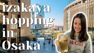 Izakaya hopping in Osaka  外国人の彼女と大阪ではしご酒してみた 国際カップル [upl. by Gomez]