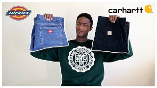 Dickies vs Carhartt Dickies 874 DoubleKnees Carpenter Jeans and More [upl. by Tana]