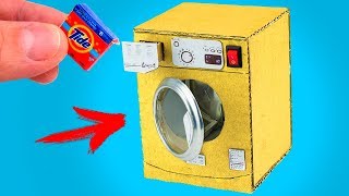 Mini Washing Machine from Cardboard for KIDS [upl. by Philly345]