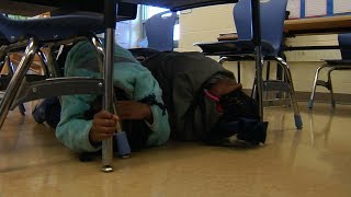 Earthquake Drill  Harvie Elementary School [upl. by Yrmac]