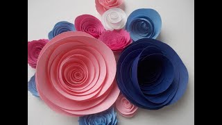 Como hacer flores de papel enrolladas Tutorial [upl. by Down]