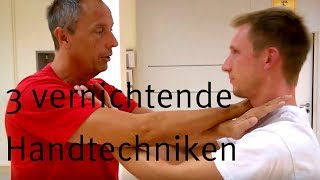 Selbstverteidigung lernen  3 vernichtende wing chun Handtechniken [upl. by Cassey]