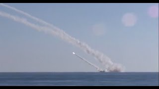 Russian submarine launches cruise missiles toward Syria targets [upl. by Leizo]