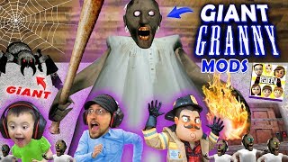 GIANT GRANNY MOD  TINY GRANNY STARTS FIRE FGTEEV Skit  Gameplay [upl. by Eniluqcaj]