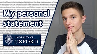 MY PERSONAL STATEMENT EXPLAINED  Oxford Engineering Student [upl. by O'Reilly]