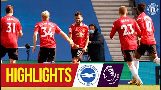 Highlights  Brighton 23 Manchester United  Fernandes seals dramatic late win  Premier League [upl. by Ayanet]