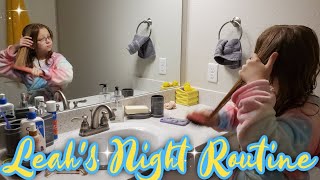 Leahs School Night Routine Officially Leah [upl. by Ermeena307]