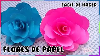 Flores de papel Facil de hacer [upl. by Dinsdale]